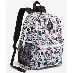 Disney Minnie Mouse Old Navy Comic Print Backpack OS Multicolor Excellent Canvas
